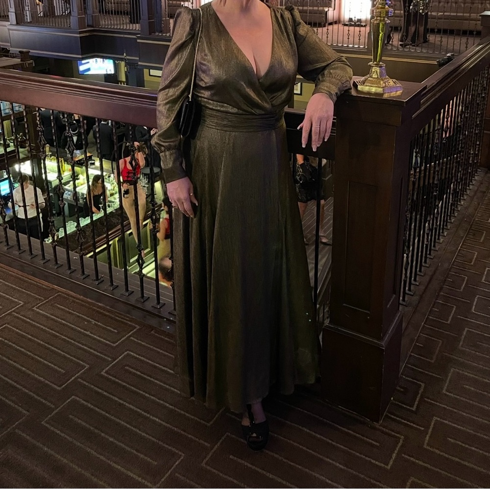 Addition Elle Wrap-Around Formal Old Hollywood Glam Gown